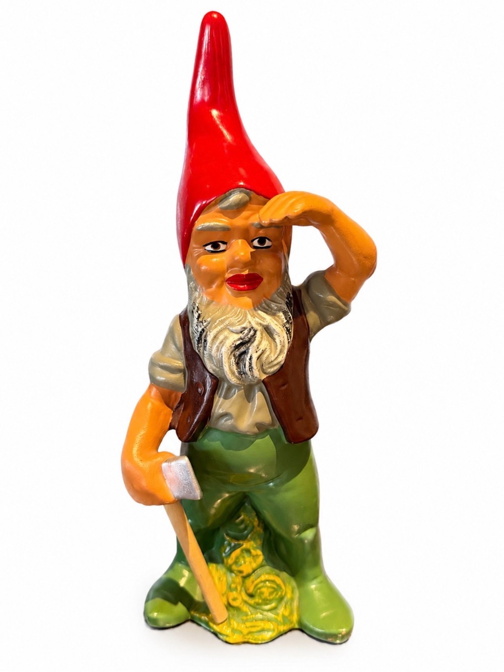 Vintage German terracotta gnome